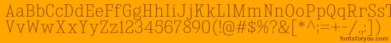 KingsbridgeScEl Font – Brown Fonts on Orange Background