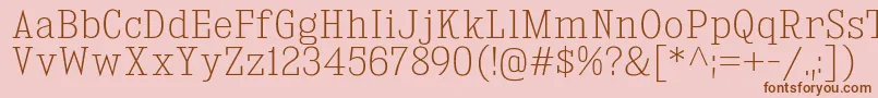 KingsbridgeScEl Font – Brown Fonts on Pink Background