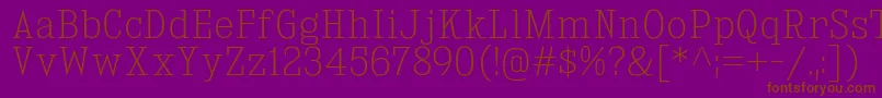 KingsbridgeScEl Font – Brown Fonts on Purple Background