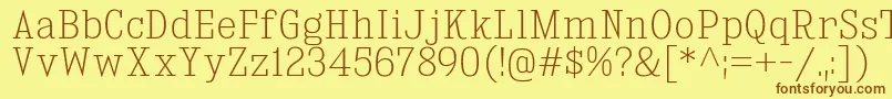 KingsbridgeScEl Font – Brown Fonts on Yellow Background