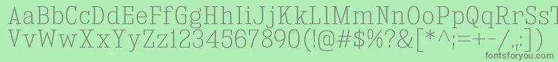 KingsbridgeScEl Font – Gray Fonts on Green Background