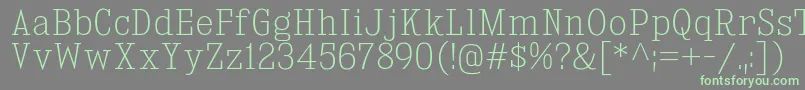 KingsbridgeScEl Font – Green Fonts on Gray Background