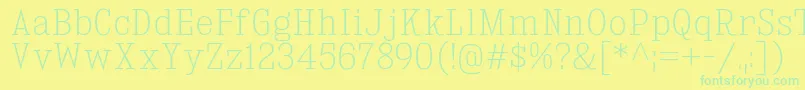 KingsbridgeScEl Font – Green Fonts on Yellow Background