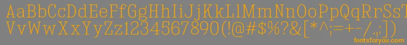 KingsbridgeScEl Font – Orange Fonts on Gray Background