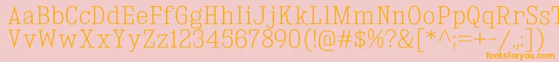 KingsbridgeScEl Font – Orange Fonts on Pink Background