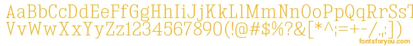 KingsbridgeScEl Font – Orange Fonts on White Background
