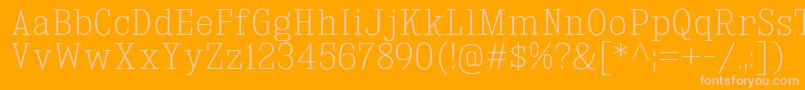 KingsbridgeScEl Font – Pink Fonts on Orange Background