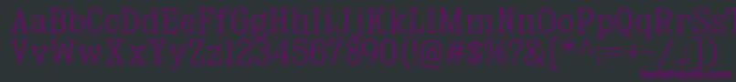 KingsbridgeScEl Font – Purple Fonts on Black Background