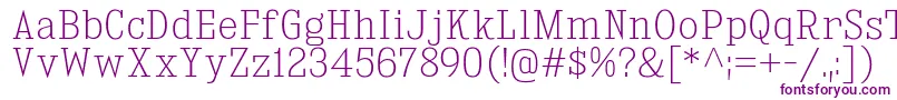 KingsbridgeScEl Font – Purple Fonts on White Background