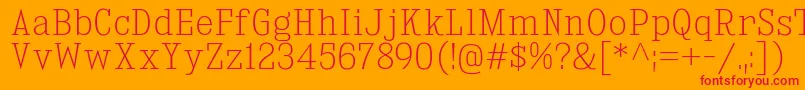 KingsbridgeScEl Font – Red Fonts on Orange Background