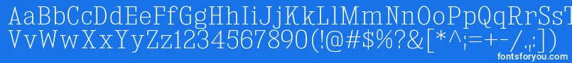 KingsbridgeScEl Font – White Fonts on Blue Background