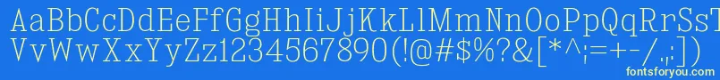 KingsbridgeScEl Font – Yellow Fonts on Blue Background