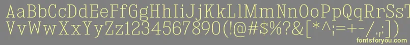 KingsbridgeScEl Font – Yellow Fonts on Gray Background