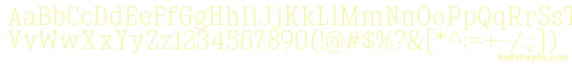 KingsbridgeScEl Font – Yellow Fonts on White Background