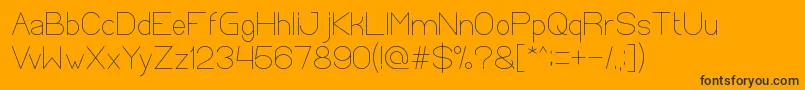 OpticalFiber Font – Black Fonts on Orange Background