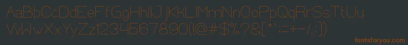 OpticalFiber-fontti – ruskeat fontit mustalla taustalla