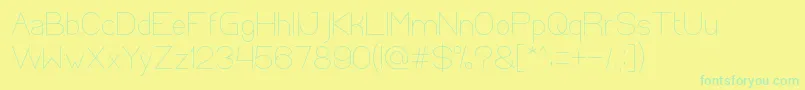 OpticalFiber Font – Green Fonts on Yellow Background