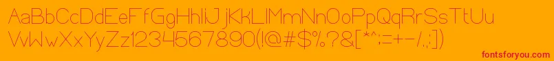 OpticalFiber Font – Red Fonts on Orange Background