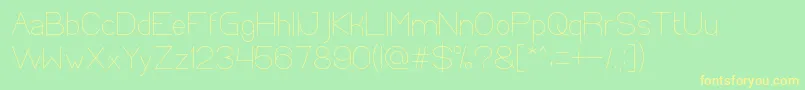 OpticalFiber Font – Yellow Fonts on Green Background