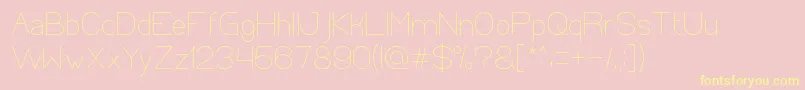 OpticalFiber Font – Yellow Fonts on Pink Background