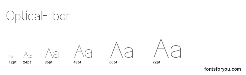OpticalFiber Font Sizes