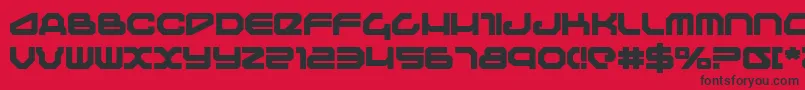 TravelerBold Font – Black Fonts on Red Background
