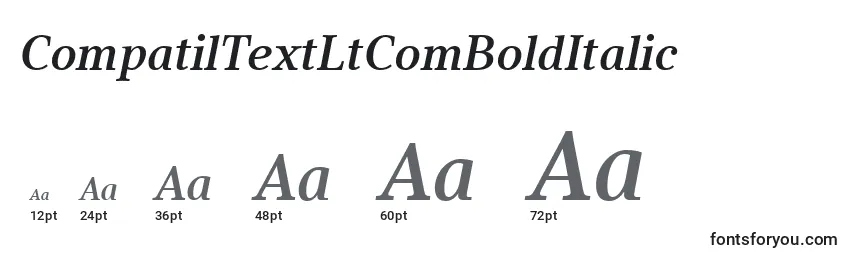 Размеры шрифта CompatilTextLtComBoldItalic
