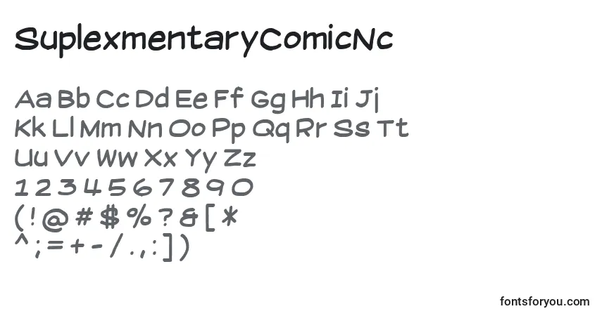 Шрифт SuplexmentaryComicNc – алфавит, цифры, специальные символы