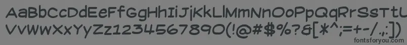 SuplexmentaryComicNc-Schriftart – Schwarze Schriften auf grauem Hintergrund