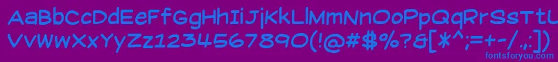 SuplexmentaryComicNc Font – Blue Fonts on Purple Background