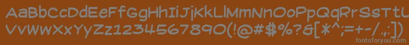 Шрифт SuplexmentaryComicNc – серые шрифты на коричневом фоне