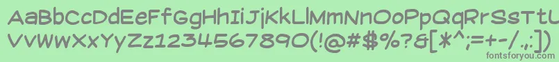 SuplexmentaryComicNc Font – Gray Fonts on Green Background