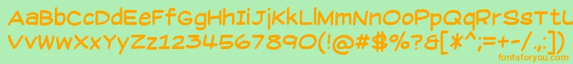 Police SuplexmentaryComicNc – polices orange sur fond vert