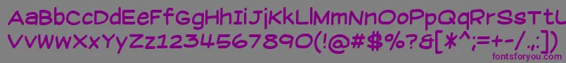 SuplexmentaryComicNc-Schriftart – Violette Schriften auf grauem Hintergrund