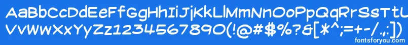 フォントSuplexmentaryComicNc – 青い背景に白い文字