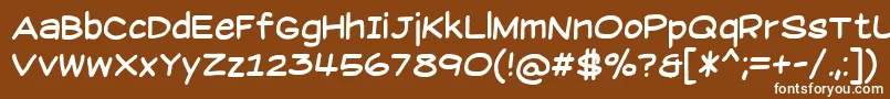 Шрифт SuplexmentaryComicNc – белые шрифты на коричневом фоне