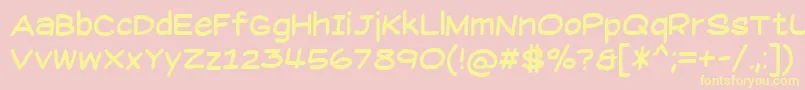 SuplexmentaryComicNc Font – Yellow Fonts on Pink Background
