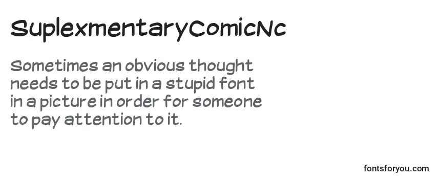 Review of the SuplexmentaryComicNc Font