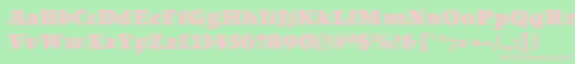 Kompakt Font – Pink Fonts on Green Background