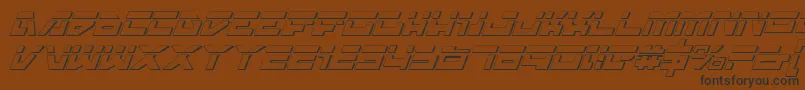 Trajialaseri3D Font – Black Fonts on Brown Background