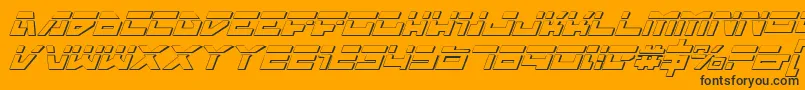 Trajialaseri3D Font – Black Fonts on Orange Background