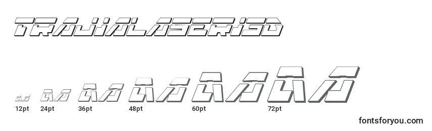 Размеры шрифта Trajialaseri3D