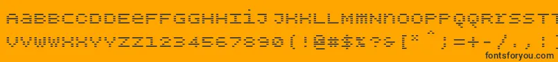 Шрифт Bpdotsunicaseminusbold – чёрные шрифты на оранжевом фоне