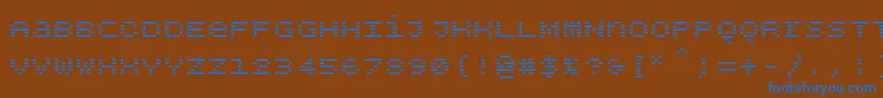 Bpdotsunicaseminusbold Font – Blue Fonts on Brown Background