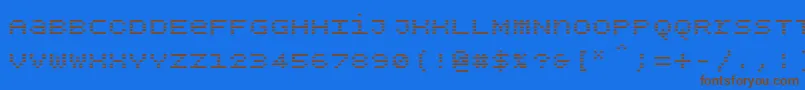 Bpdotsunicaseminusbold Font – Brown Fonts on Blue Background