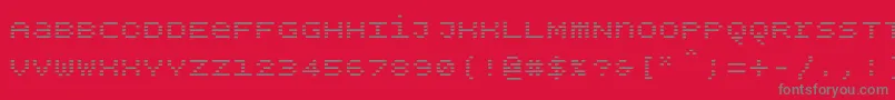 Bpdotsunicaseminusbold Font – Gray Fonts on Red Background