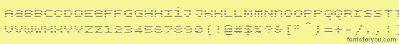 フォントBpdotsunicaseminusbold – 黄色の背景に灰色の文字