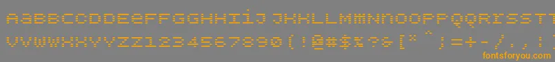 Bpdotsunicaseminusbold Font – Orange Fonts on Gray Background