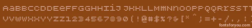 Bpdotsunicaseminusbold Font – Pink Fonts on Brown Background