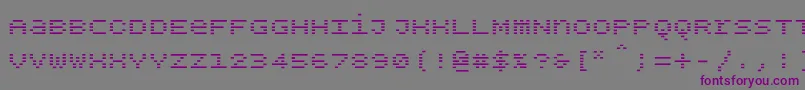 Bpdotsunicaseminusbold Font – Purple Fonts on Gray Background